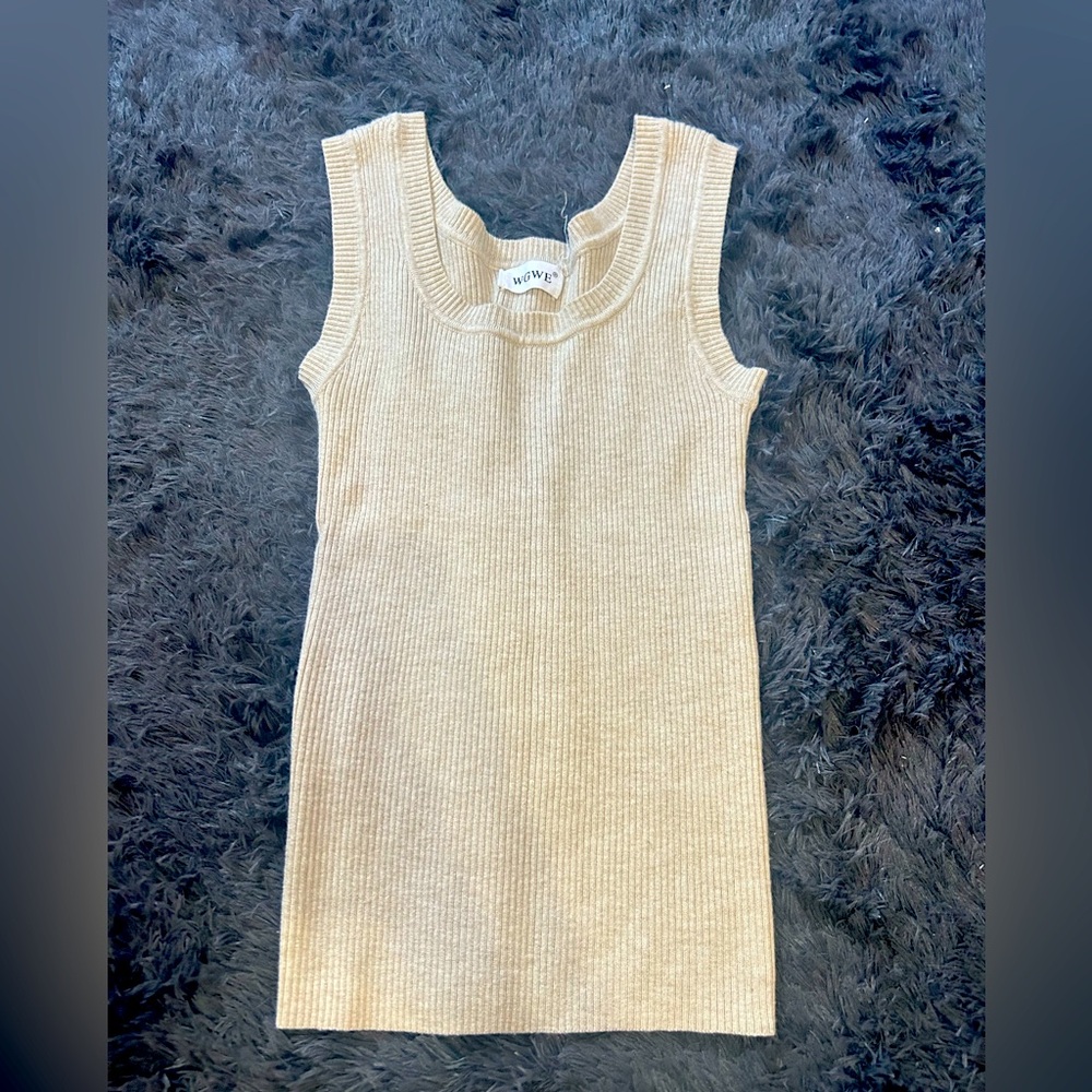 Wilfred Cream Knit Tank Top